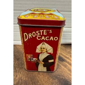 Vintage Droste's Cacao Bonbons Chocolade Pastilles  Dutch Metal Tin